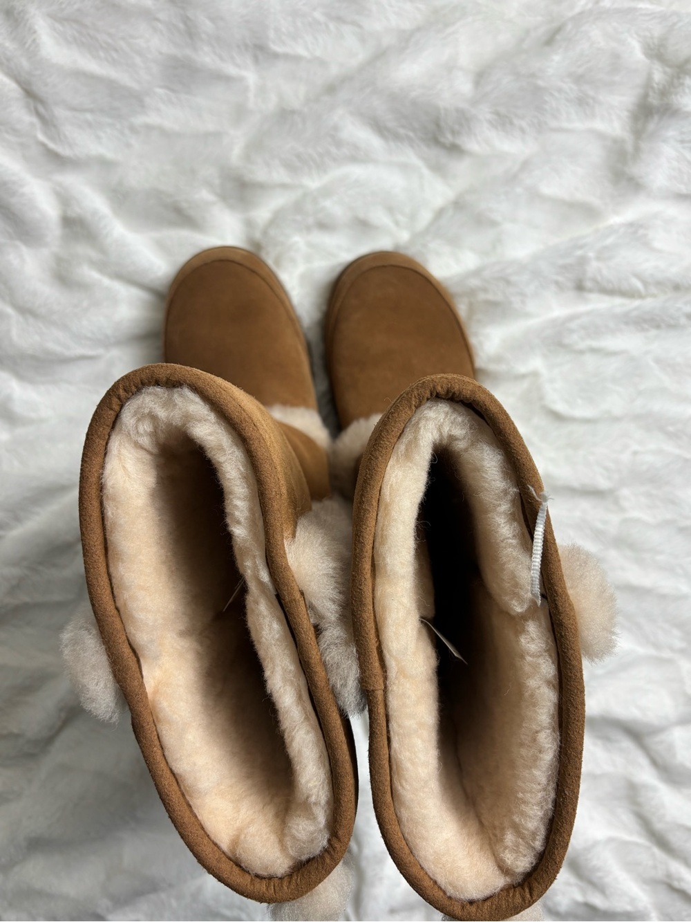 UGG Sundance II Chestnut Suede Tall Shearling-Trim Winter Boots Size 9 - Picture 11 of 15